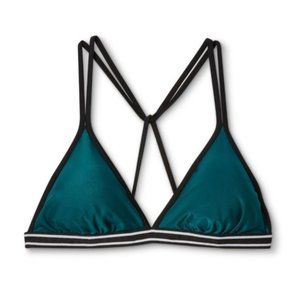Teal Triangle Bikini Top